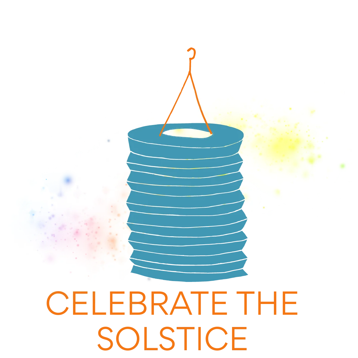 Enchanting Blue Paper Lantern Clipart Celebrating Summer Solstice Light