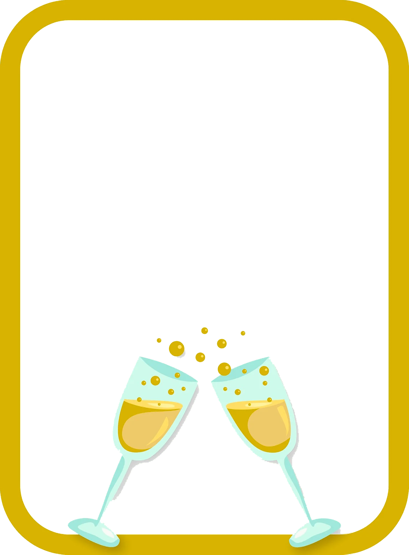 Festive Champagne Toast Clipart - Celebration Moments Sparkling Glasses Design