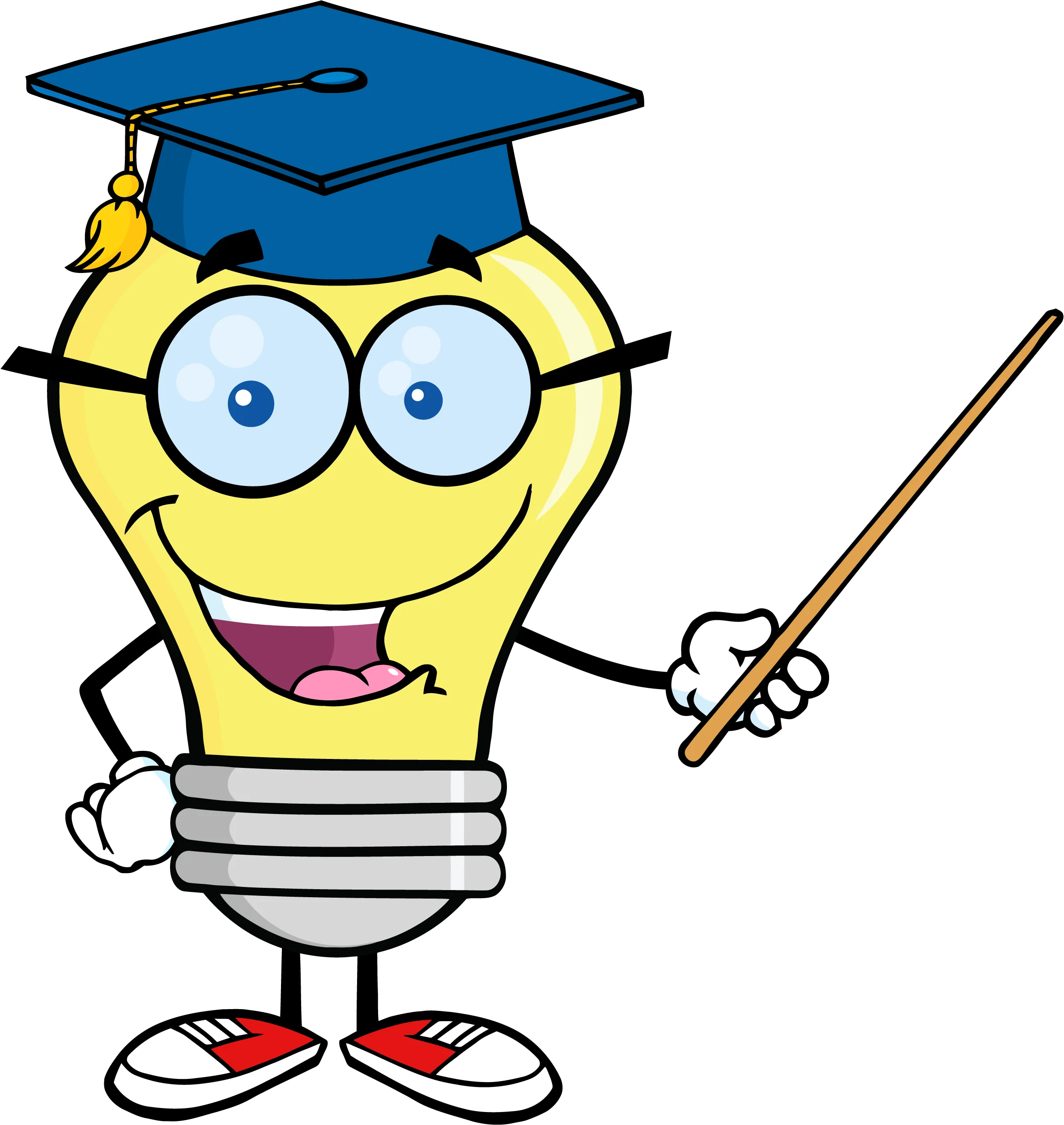 Cheerful Graduation Light Bulb Clipart Celebrating Academic Achievement