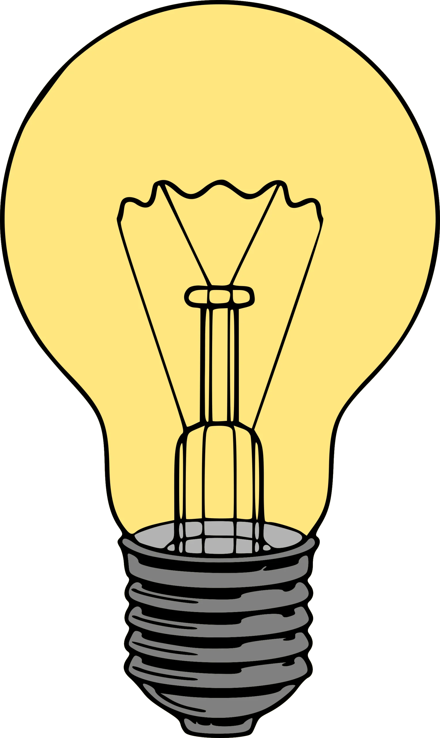 Classic Incandescent Light Bulb Clipart Illustration of Illumination Innovation
