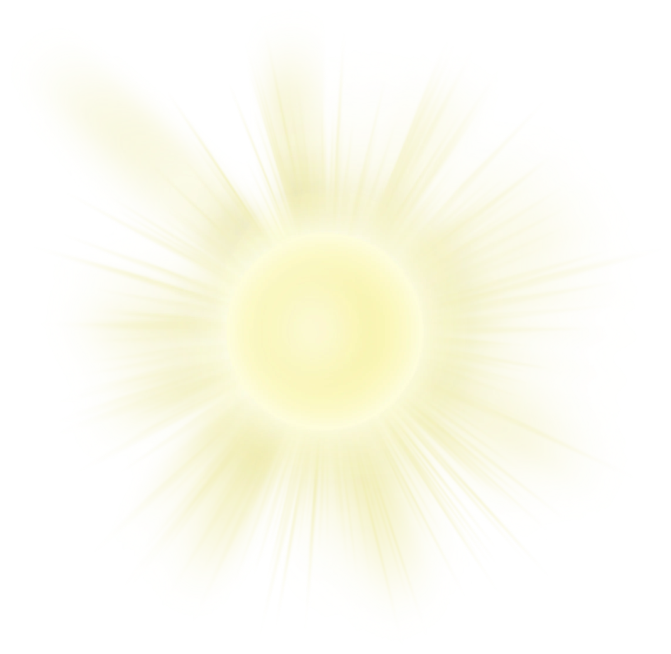 Soft Golden Radiant Sun Clipart Illustration with Gentle Luminous Rays