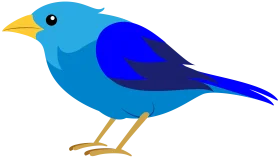 Stylized Blue Jay Bird Clipart: A Geometric Illustration of Avian Grace