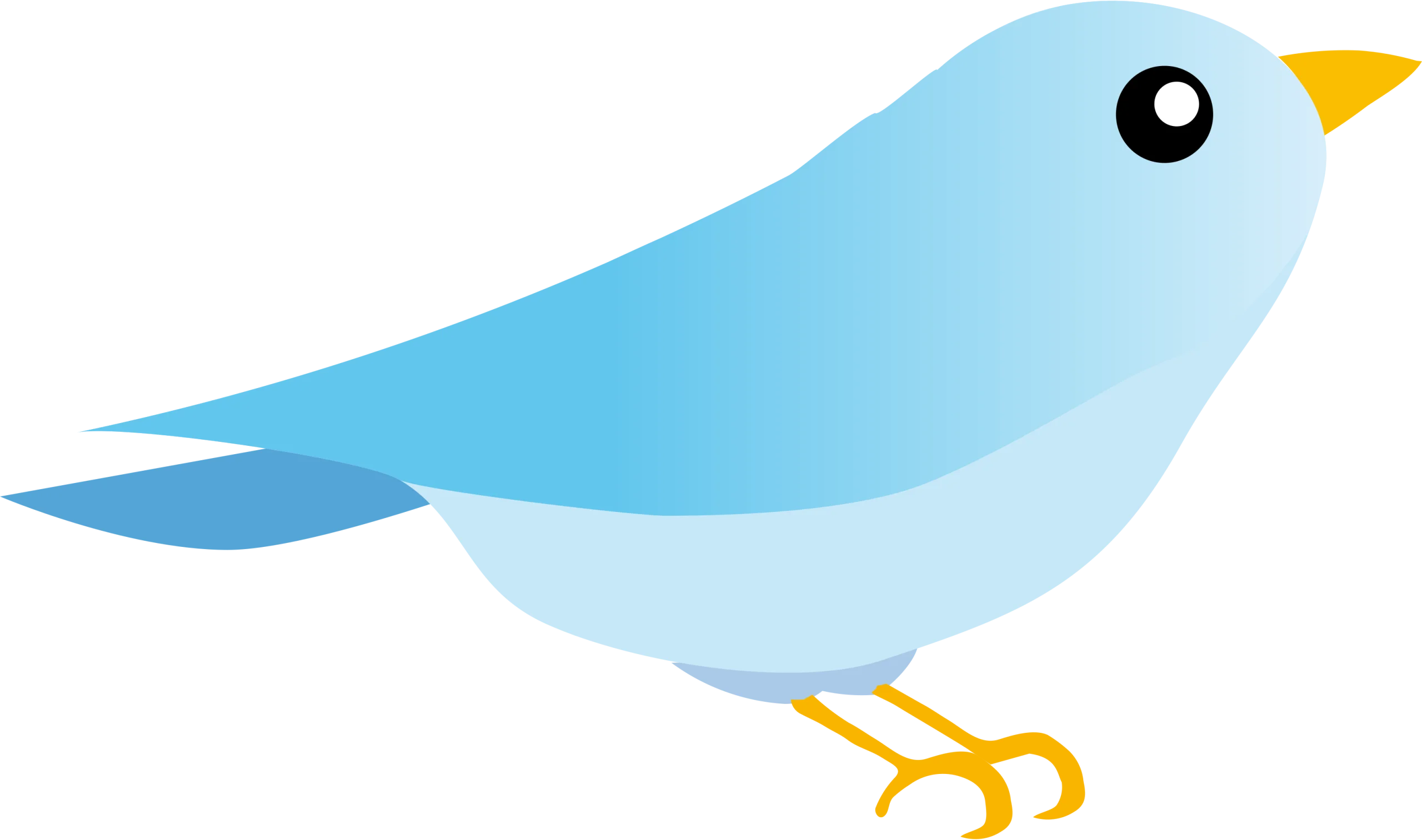 Minimalist Blue Bird Clipart with Soft Geometric Design and Stylized Silhouette