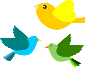 Whimsical Cartoon Bird Clipart Collection with Cheerful Color Palette