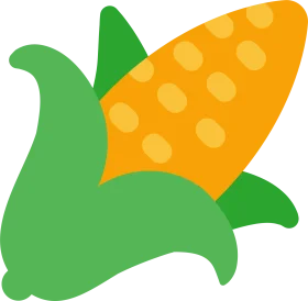 Fresh Golden Corn Ear with Green Leaves - Cheerful Agricultural Clipart Design
