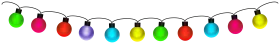 Festive Colorful Christmas Lights Clipart Strung with Holiday Cheer
