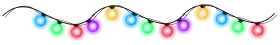 Festive Glowing Christmas Lights Clipart with Playful Pastel Illumination