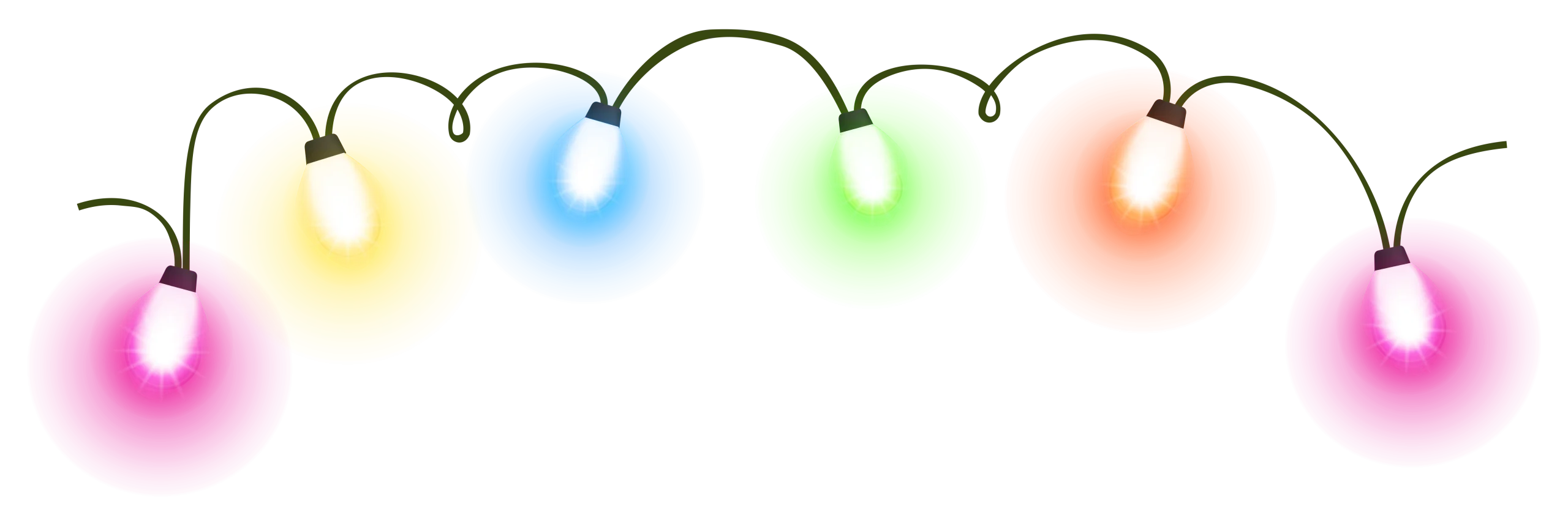 Festive Holiday String Lights Clipart - Magical Glow of Celebration