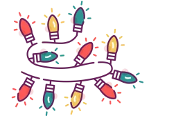 Whimsical Christmas Lights Clipart: Festive Illumination with Playful Charm