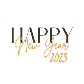 Elegant Happy New Year 2023 Clipart with Stylish Typography Design