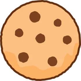 Classic Chocolate Chip Cookie Clipart with Warm, Inviting Soft Brown Tones