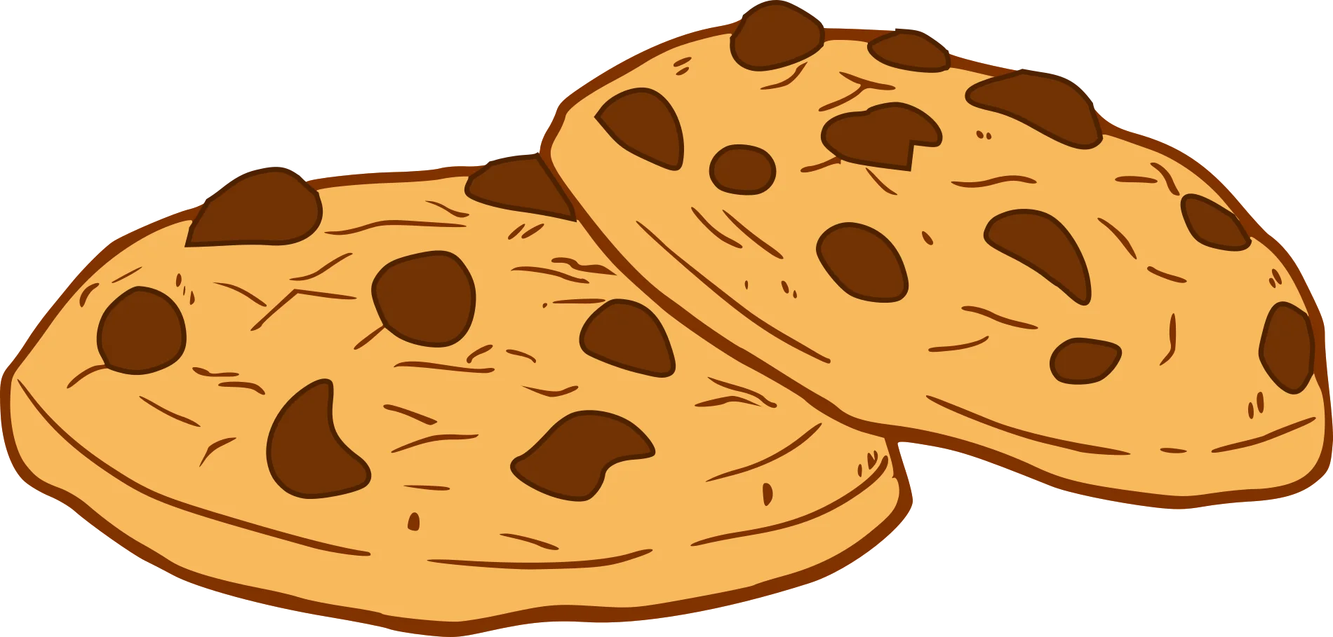 Classic Chocolate Chip Cookies Clipart Illustration with Delectable Details