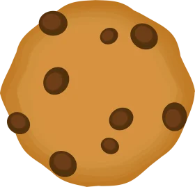 Delectable Chocolate Chip Cookie Clipart with Warm Golden Brown Texture
