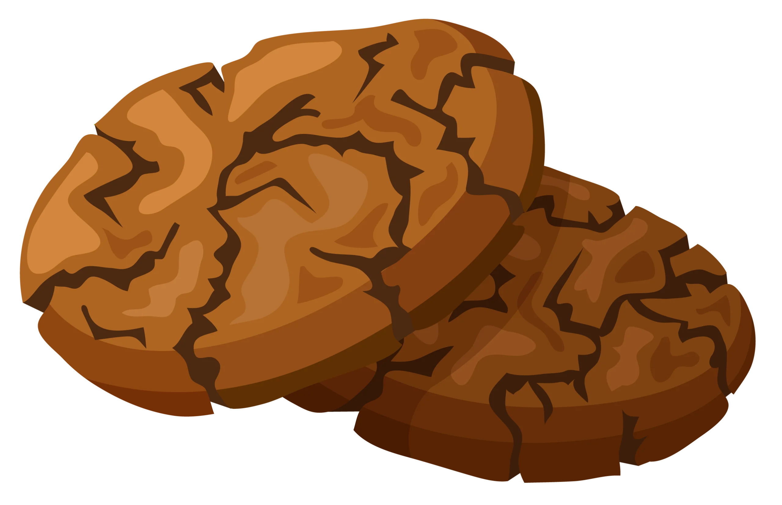Delectable Chocolate Crackle Chip Cookies Clipart with Rustic Texture