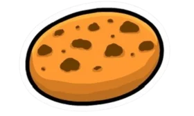 Delightful Chocolate Chip Cookie Clipart with Golden Brown Texture