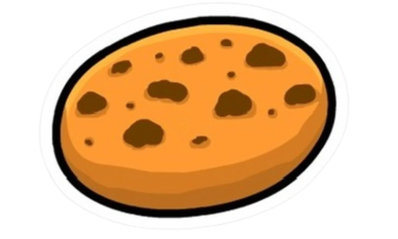 Delightful Chocolate Chip Cookie Clipart with Golden Brown Texture