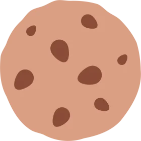 Delightful Chocolate Chip Cookie Clipart with Warm Earthy Tones and Scattered Morsels