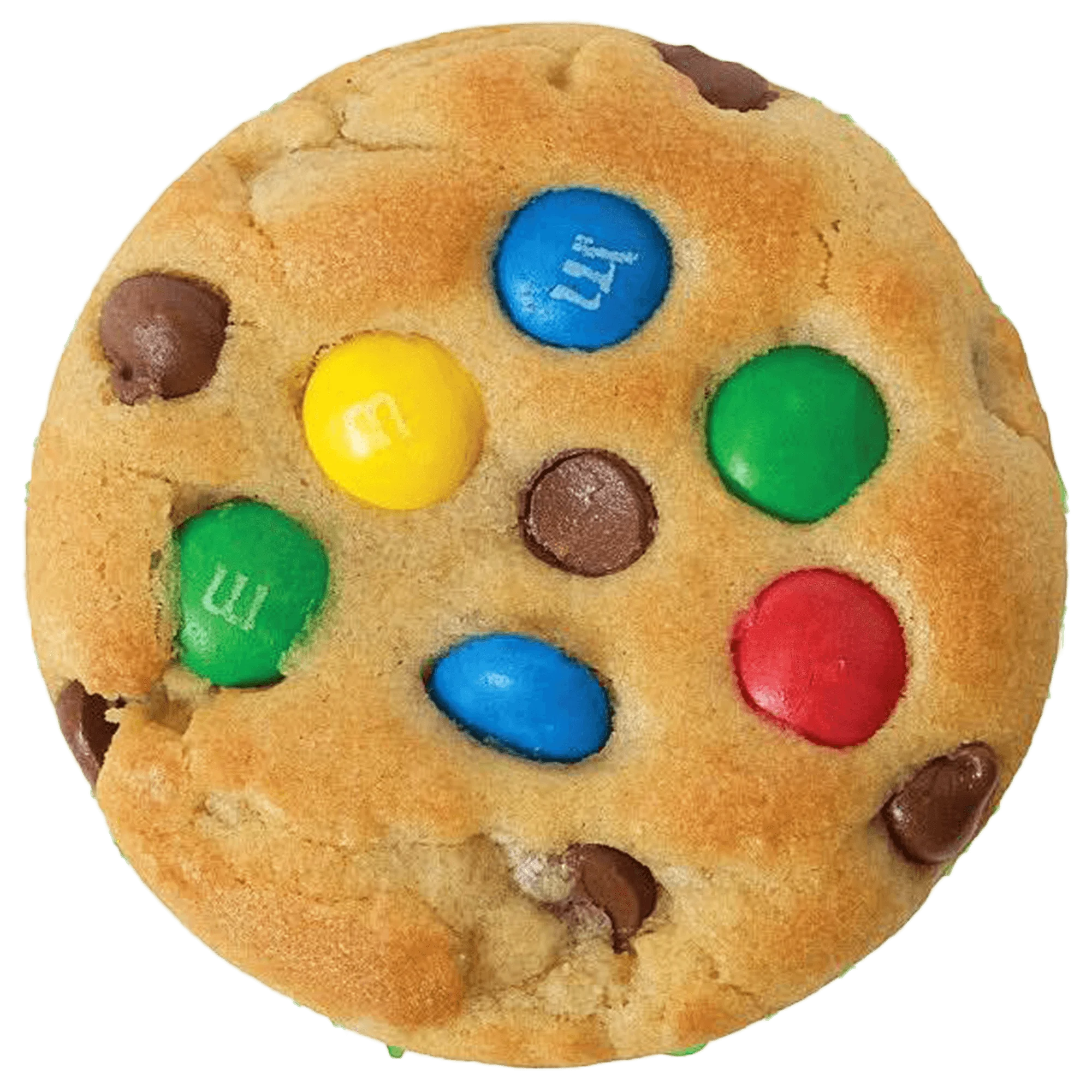 Delightful M&M Chocolate Chip Cookie Clipart with Colorful Candy Pieces