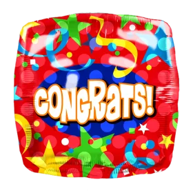 Festive Celebration Congrats Clipart with Colorful Explosive Design