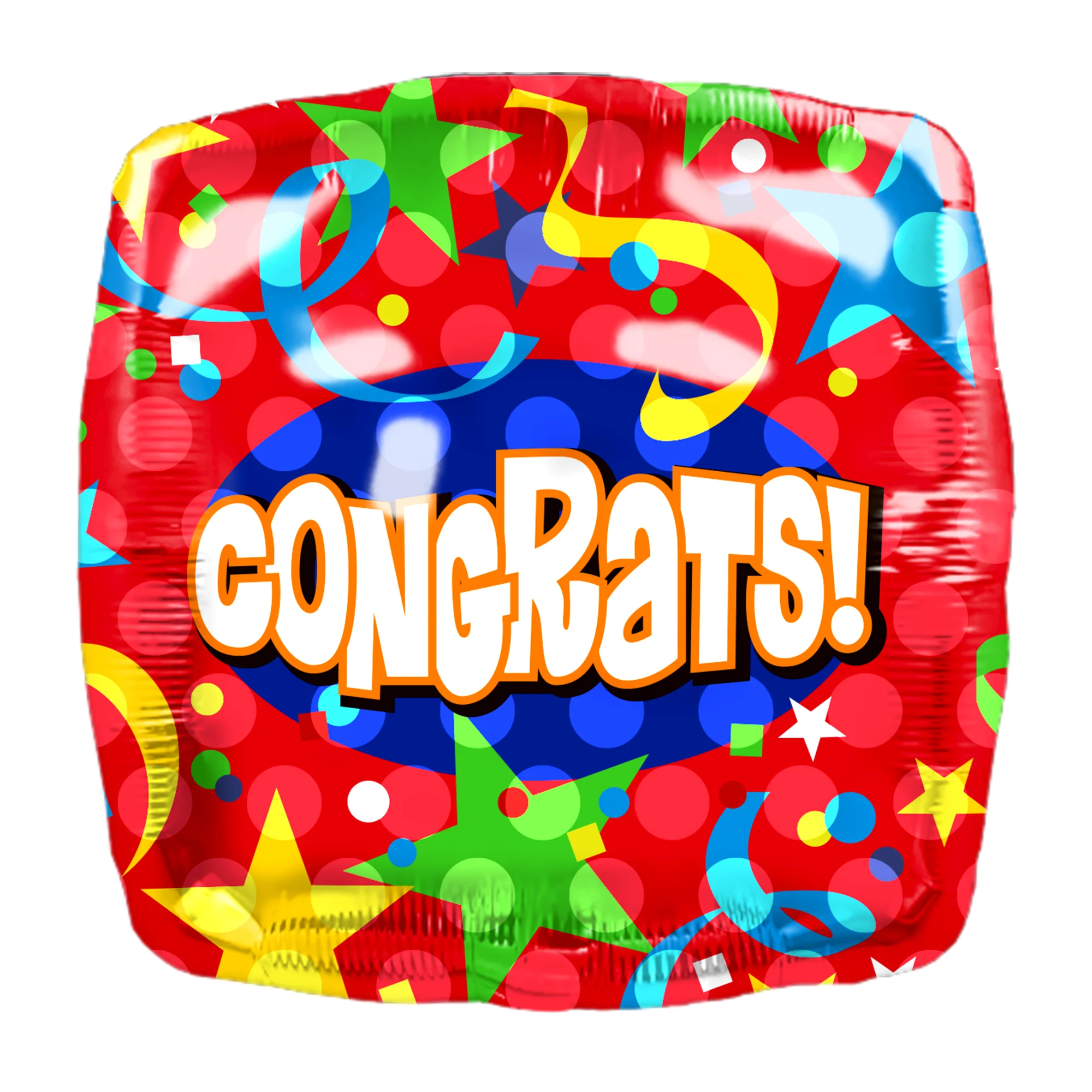 Festive Celebration Congrats Clipart with Colorful Explosive Design