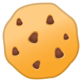 Golden Brown Chocolate Chip Cookie Clipart with Soft Rounded Edges