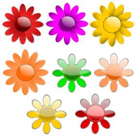 Cheerful Summer Daisy Clipart Collection with Radiant Color Spectrum
