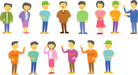 Diverse Collection of Simplified Human Figure Clipart Illustrations