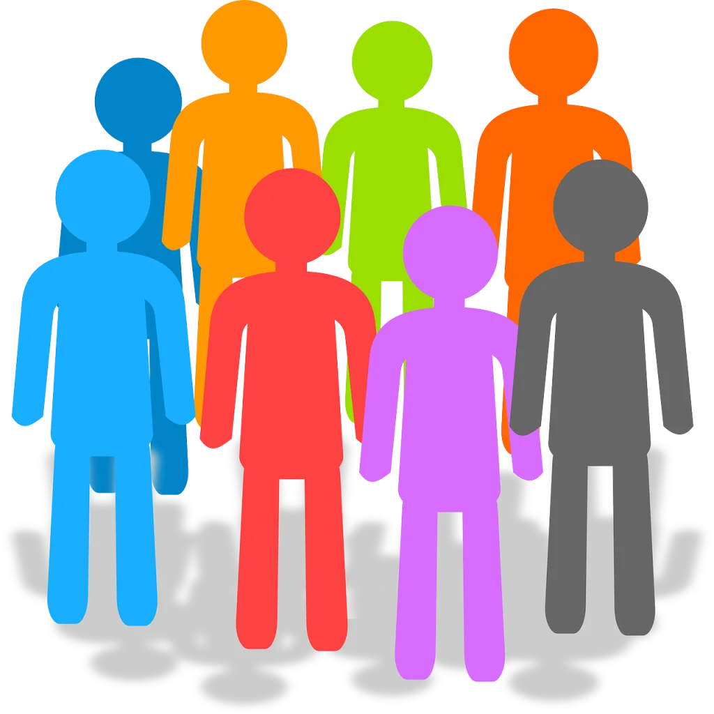 Diverse Community Representation Stick Figure Clipart Illustration of Unity