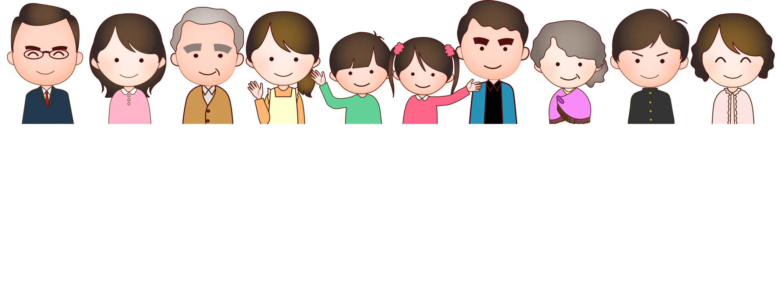 Diverse Professional and Casual Character Clipart Illustration Collection