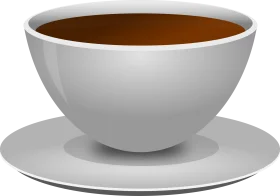 Minimalist Coffee Cup Clipart with Soft Gray Ceramic Design