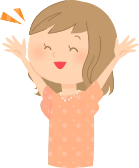 Cheerful Young Girl Clipart Illustration Expressing Joy and Excitement