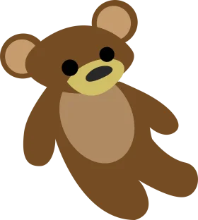 Adorable Brown Teddy Bear Clipart Design for Children's Illustrations