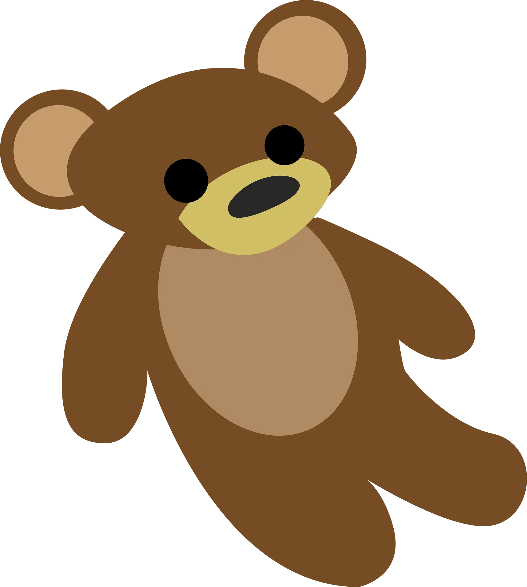 Adorable Brown Teddy Bear Clipart Design for Children's Illustrations