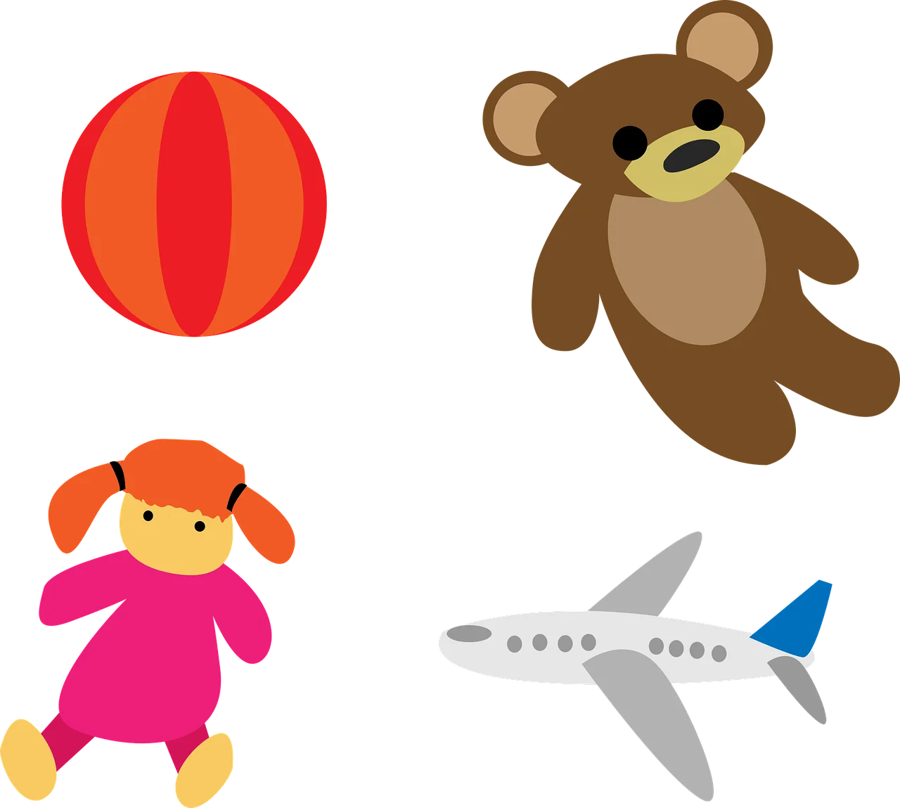 Playful Collection of Adorable Toys Clipart for Children's Designs