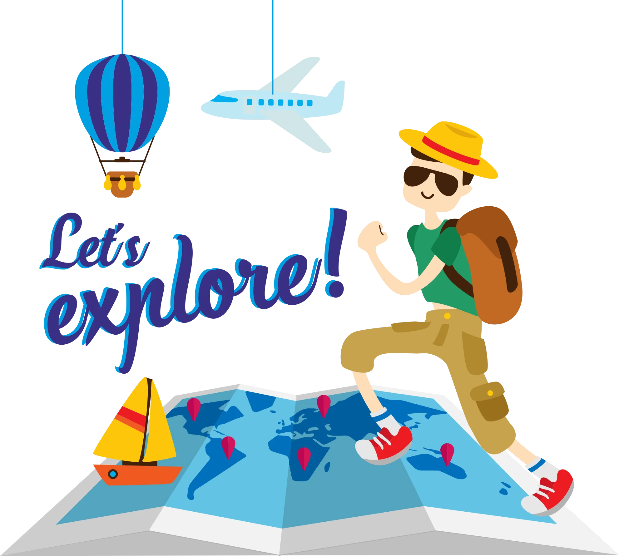 Exciting Global Adventure Clipart: Unleashing the Spirit of Wanderlust and Exploration