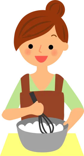 Cheerful Kitchen Helper Preparing Ingredients Cartoon Clipart Illustration