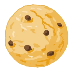 Delightful Chocolate Chip Cookie Clipart: A Golden Treat with Scattered Morsels