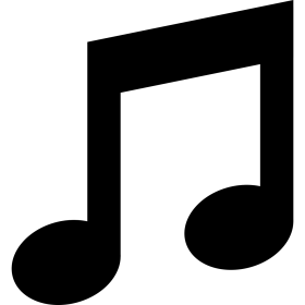 Minimalist Black Musical Note Symbol Clipart Design for Creative Projects