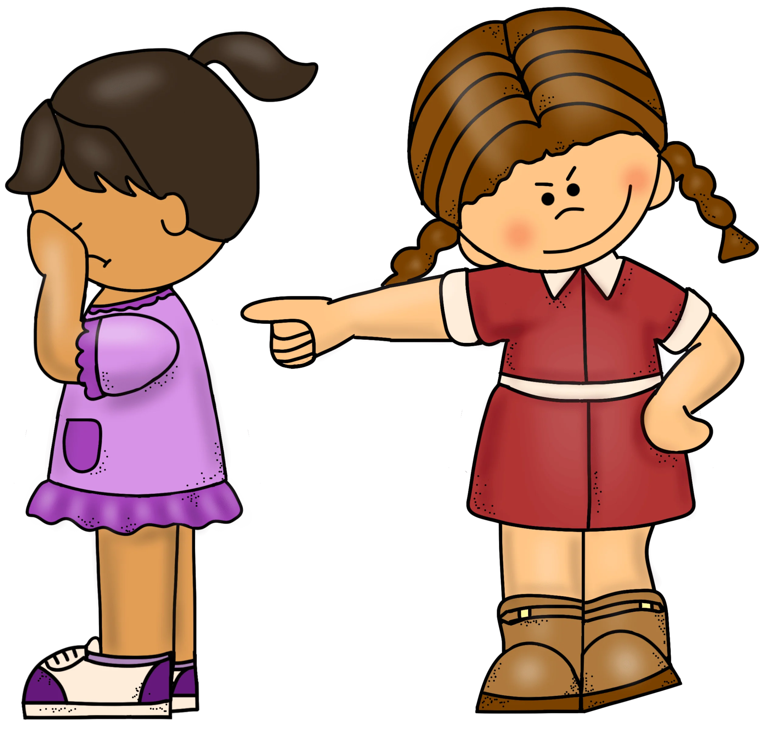 Cartoon Children Animation Depicting Social Interaction and Emotional Expression