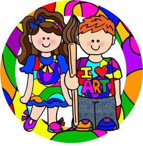 Colorful Art Enthusiast Kids Clipart Celebrating Creativity and Imagination