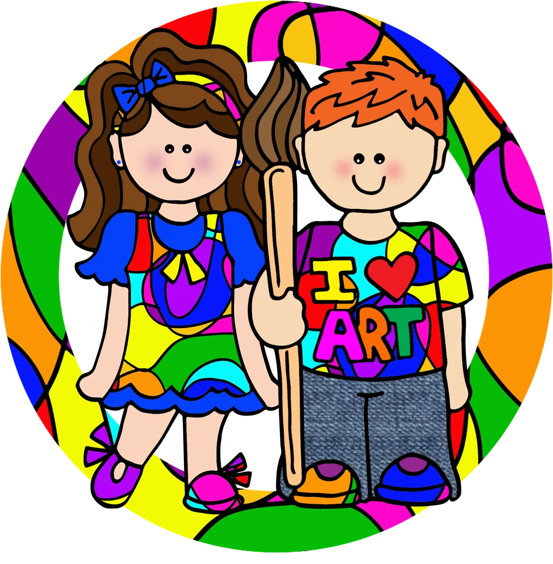 Colorful Art Enthusiast Kids Clipart Celebrating Creativity and Imagination