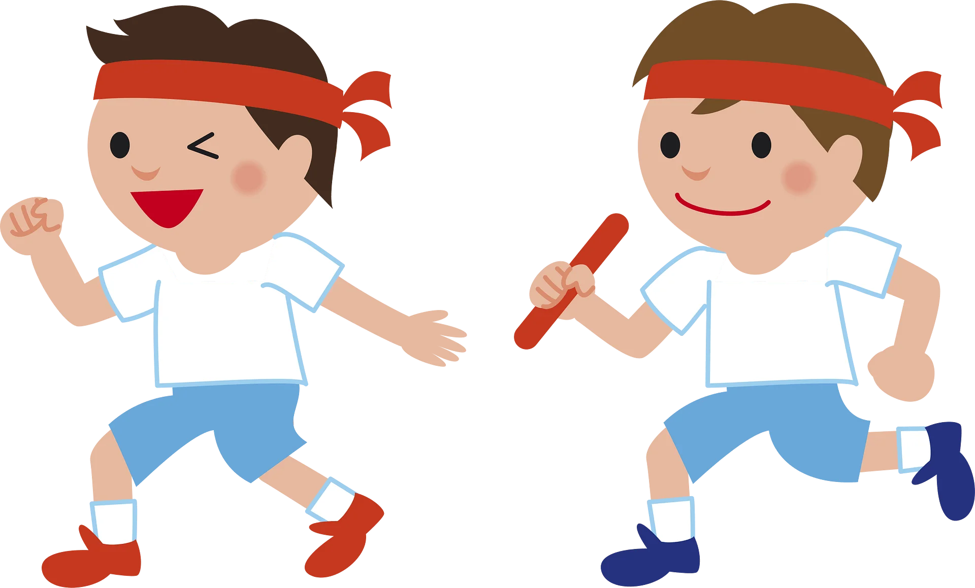 Energetic Kids Relay Race Animation with Colorful Running Characters