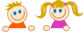 Playful Children Animation Clipart with Cheerful Cartoon Characters