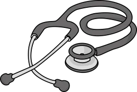 Classic Medical Stethoscope Diagnostic Tool Professional Healthcare Clipart Illustration