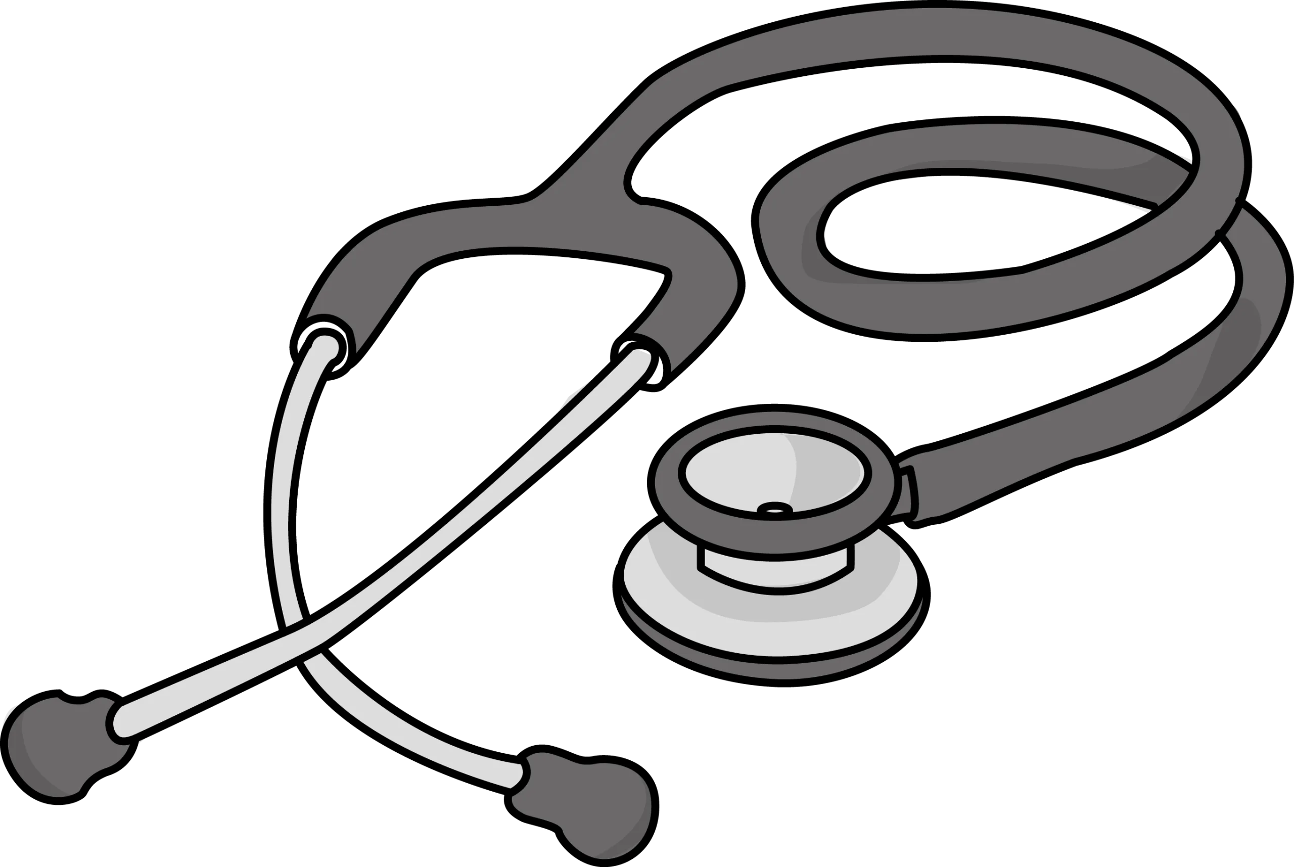 Classic Medical Stethoscope Diagnostic Tool Professional Healthcare Clipart Illustration