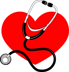 Medical Diagnostic Heart Health Stethoscope Clipart Design Illustration