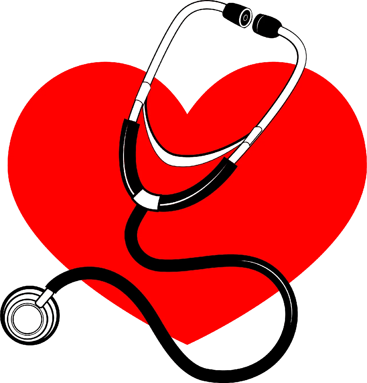 Medical Diagnostic Heart Health Stethoscope Clipart Design Illustration