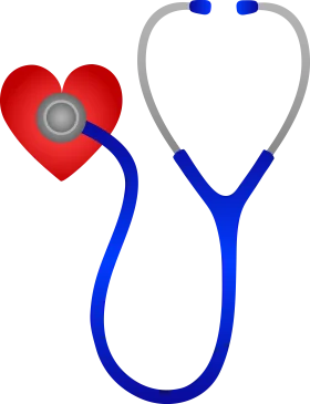 Medical Diagnostic Heart Health Stethoscope Clipart Illustration Design