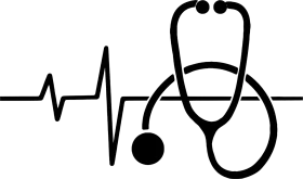 Medical Heartbeat Stethoscope Diagnostic Healthcare Clipart Design Element