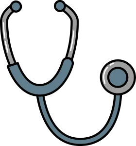 Medical Professional Diagnostic Tool Stethoscope Elegant Minimalist Clipart Design